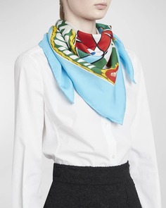 Шелковый платок с рисунком Dolce&amp;Gabbana