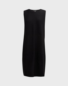 Платье Missy из эластичного крепа с круглым вырезом Eileen Fisher