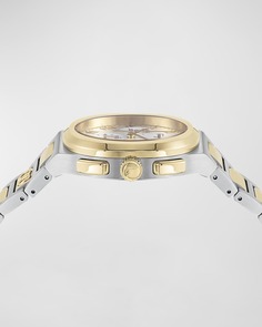 Мужские эллиптические двухцветные часы-хронограф с браслетом, 38 мм Ferragamo