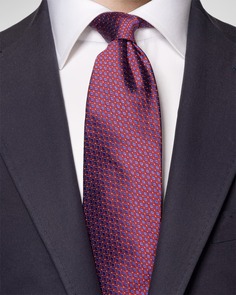 Мужской жаккардовый шелковый галстук с геометрическим рисунком Eton