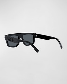 Мужские прямоугольные солнцезащитные очки Fendigraphy из ацетата