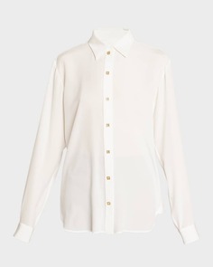 Рубашка с пуговицами спереди и пуговицами из страза 4G Givenchy