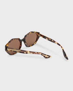 Круглые солнцезащитные очки из ацетата черепаховой окраски 1971C KHAITE x Oliver Peoples