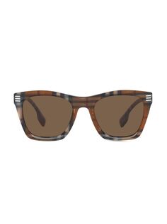 BE4348 Квадратные солнцезащитные очки 52 мм Burberry, коричневый
