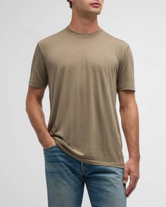 Мужская футболка из хлопка и лиоцелла с круглым вырезом TOM FORD