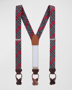 Мужские шелковые подтяжки в клетку Nicholas Holiday Tartan Trafalgar