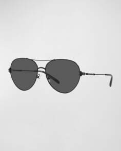 Солнцезащитные очки-авиаторы T-Monogram из металла и пластика Tory Burch