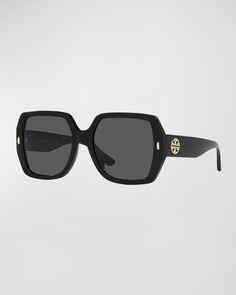 Квадратные солнцезащитные очки T-Monogram из ацетата Tory Burch