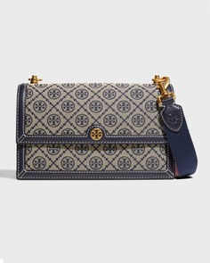 Жаккардовая сумка через плечо T с монограммой Tory Burch