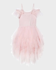 Асимметричное платье-пачка с розеткой для девочки, размер 2–11 Tutu Du Monde