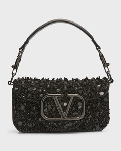 Маленькая сумка через плечо Loco с логотипом VLOGO и пайетками Valentino Garavani