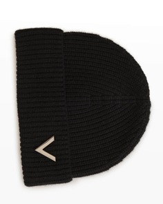 Кашемировая шапка с V-образным логотипом Valentino Garavani