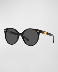Круглые солнцезащитные очки Medusa из ацетата Versace