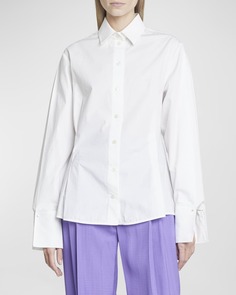 Рубашка на пуговицах с плиссированной деталью Victoria Beckham