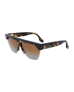 Прямоугольные полуободковые солнцезащитные очки из ацетата Victoria Beckham