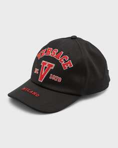 Мужская бейсбольная кепка с логотипом университета Versace