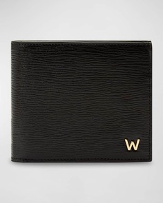 Мужской бумажник из переработанной кожи с логотипом W-Logo WOLF
