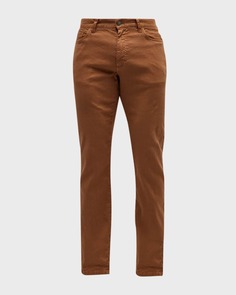 Мужские льняно-хлопковые брюки с 5 карманами ZEGNA