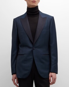 Мужская шерстяная вечерняя куртка с атласной отделкой ZEGNA