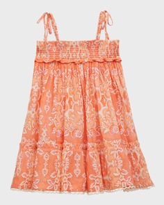 Присборенное платье Raie с цветочным принтом для девочки, размер 1–10 Zimmermann