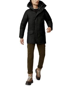 Парка с капюшоном из смесовой шерсти Langford Canada Goose