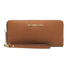 Бумажник Michael Kors Jet Set Travel Leather Continental, коричневый