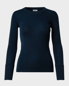 Приталенный пуловер из натуральной шерсти Milano Knit Akris punto
