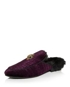 Мужские бархатные шлепанцы без задника Hugh Eagle Head KURT GEIGER LONDON