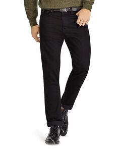 Узкие прямые джинсы стрейч Varik в черном цвете Polo Ralph Lauren