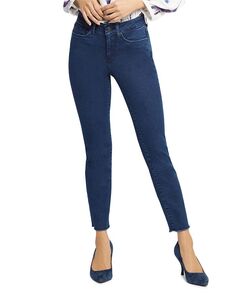 Узкие джинсы до щиколотки с высокой посадкой и бахромой Sheri в цвете Mystique NYDJ