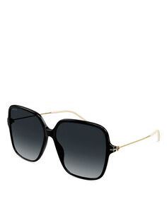 Солнцезащитные очки Skinny Specs Squared, 60 мм Gucci