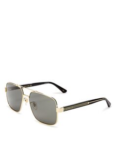 Солнцезащитные очки-авиаторы Brow Bar, 60 мм Gucci