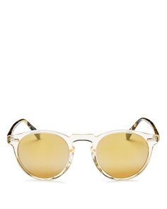 Круглые солнцезащитные очки Gregory Peck, 47 мм Oliver Peoples