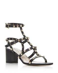 Женские босоножки Rockstud City на блочном каблуке Valentino Garavani