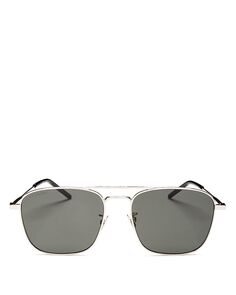 Мужские солнцезащитные очки-авиаторы Brow Bar, 58 мм Saint Laurent