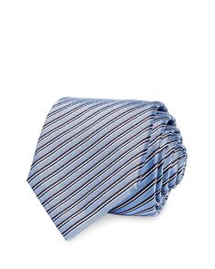Шелковый галстук скинни в диагональную полоску Zegna