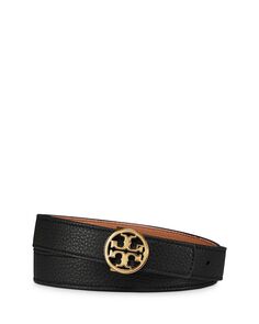 Двусторонний кожаный ремень с логотипом Tory Burch