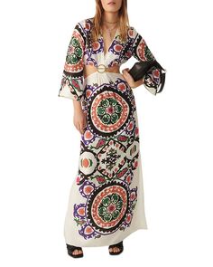 Платье макси Falva с цветочным принтом и вырезом ba&amp;sh Ba&Sh