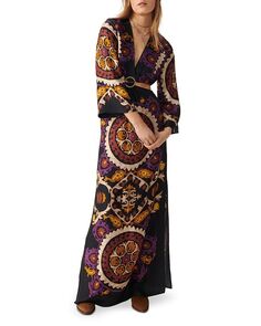 Платье макси Falva с цветочным принтом и вырезом ba&amp;sh Ba&Sh