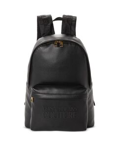 Рюкзак из искусственной кожи в тон с логотипом Versace Jeans Couture