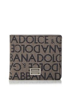 Двойной бумажник с жаккардовым логотипом Dolce &amp; Gabbana