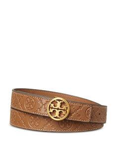 Кожаный ремень с монограммой Tory Burch