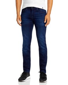 Узкие зауженные зауженные джинсы Luxe Performance Plus темно-синего цвета 7 For All Mankind