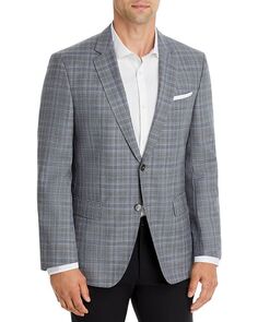 Спортивное пальто Hutson Tonal Plaid Slim Fit BOSS