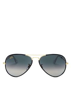 Солнцезащитные очки-авиаторы Classic Brow Bar, 58 мм Ray-Ban