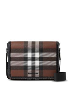 Маленькая сумка-мессенджер в клетку Alfred Burberry