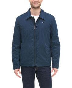 Мужская классическая куртка из микротвила с молнией спереди Tommy Hilfiger, синий