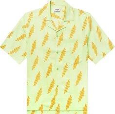 Рубашка Acne Studios Simon Camp Collar Textured Shirt &apos;Yellow&apos;, желтый