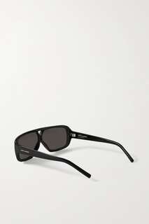 SAINT LAURENT EYEWEAR солнцезащитные очки-авиаторы YSL из ацетата, черный