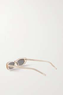SAINT LAURENT EYEWEAR солнцезащитные очки Shade в овальной оправе из ацетата, серый